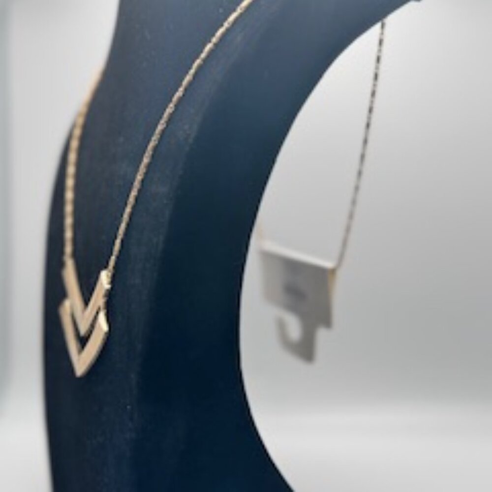Banana Republic Double Chevron Gold Tone Necklace - Picture 4 of 6